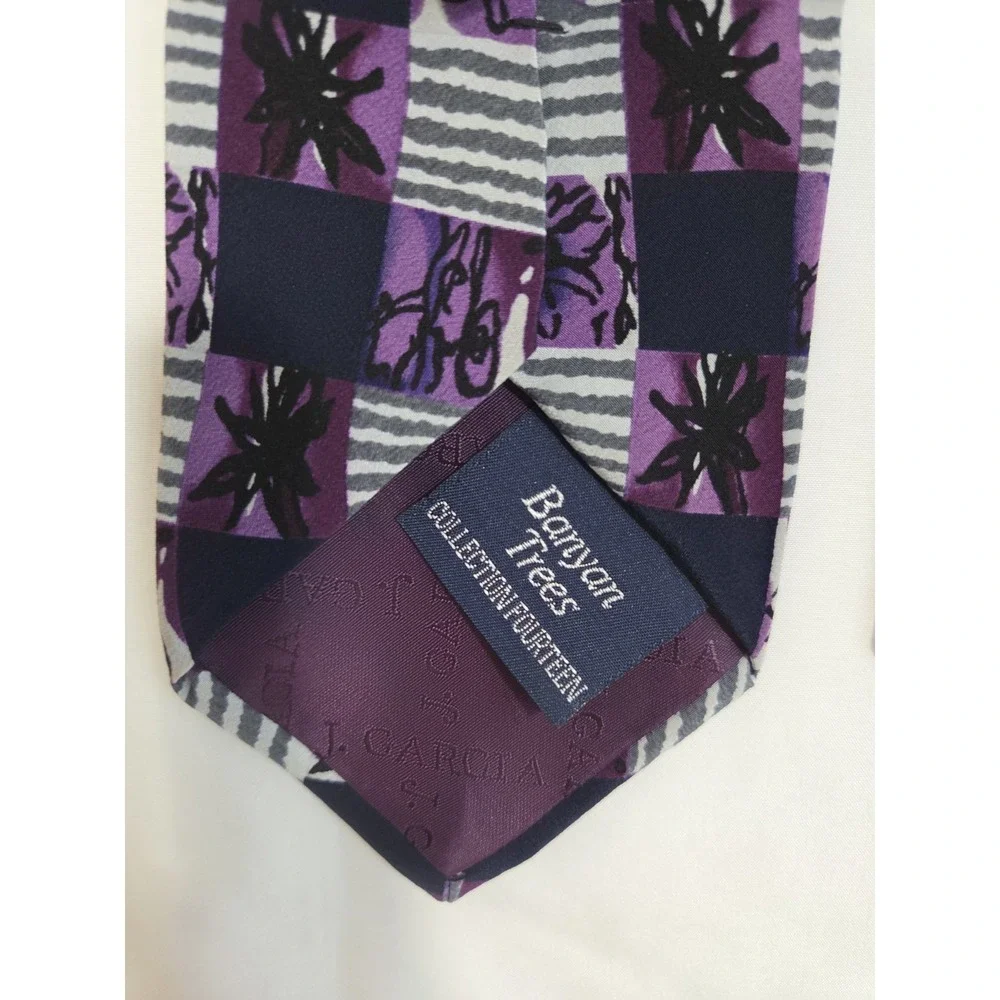 J Garcia Purple Tie Lot of 3 Tree Collection